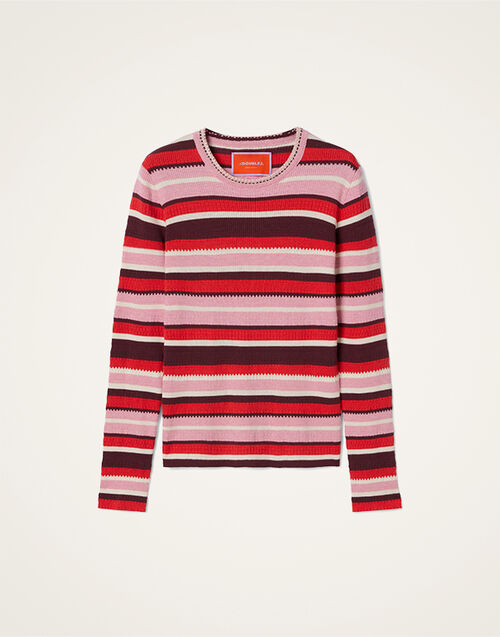 La DoubleJ Veneziana Top Multicolor Pink & Red PUL0272KNI154VA377RE01