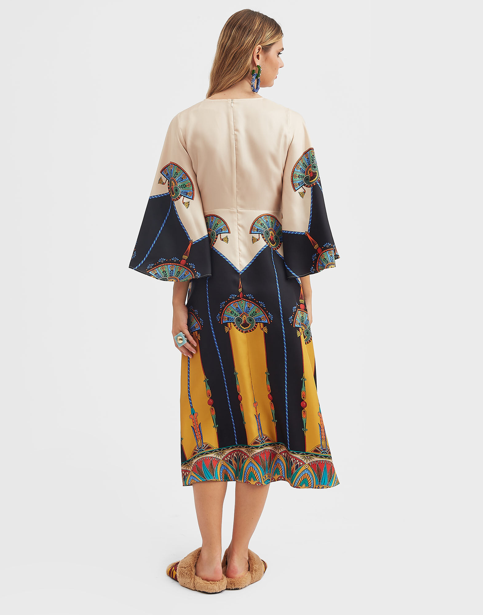 La DoubleJ Sorella Dress Aswan Plac&eacute;e Ivory DRE0179SIL001ASW01WH04