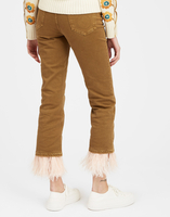 La DoubleJ Fancy Crop Jeans Khaki TRO0097DEN008SOLIDGR07
