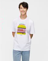 LaDoubleJ Men's Slogan T-shirt LaDoubleJ Men's Slogan T-shirt Make Mine A DoubleJ SHI0053JER010SLO0009