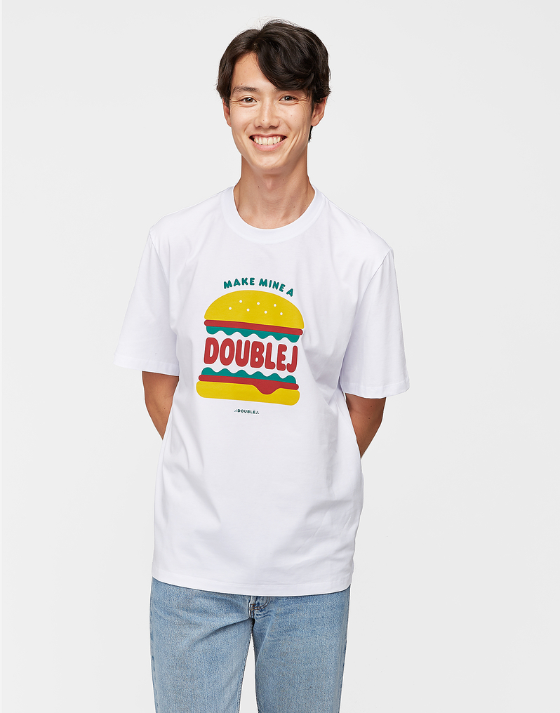 LaDoubleJ Men's Slogan T-shirt LaDoubleJ Men's Slogan T-shirt Make Mine A DoubleJ SHI0053JER010SLO0009
