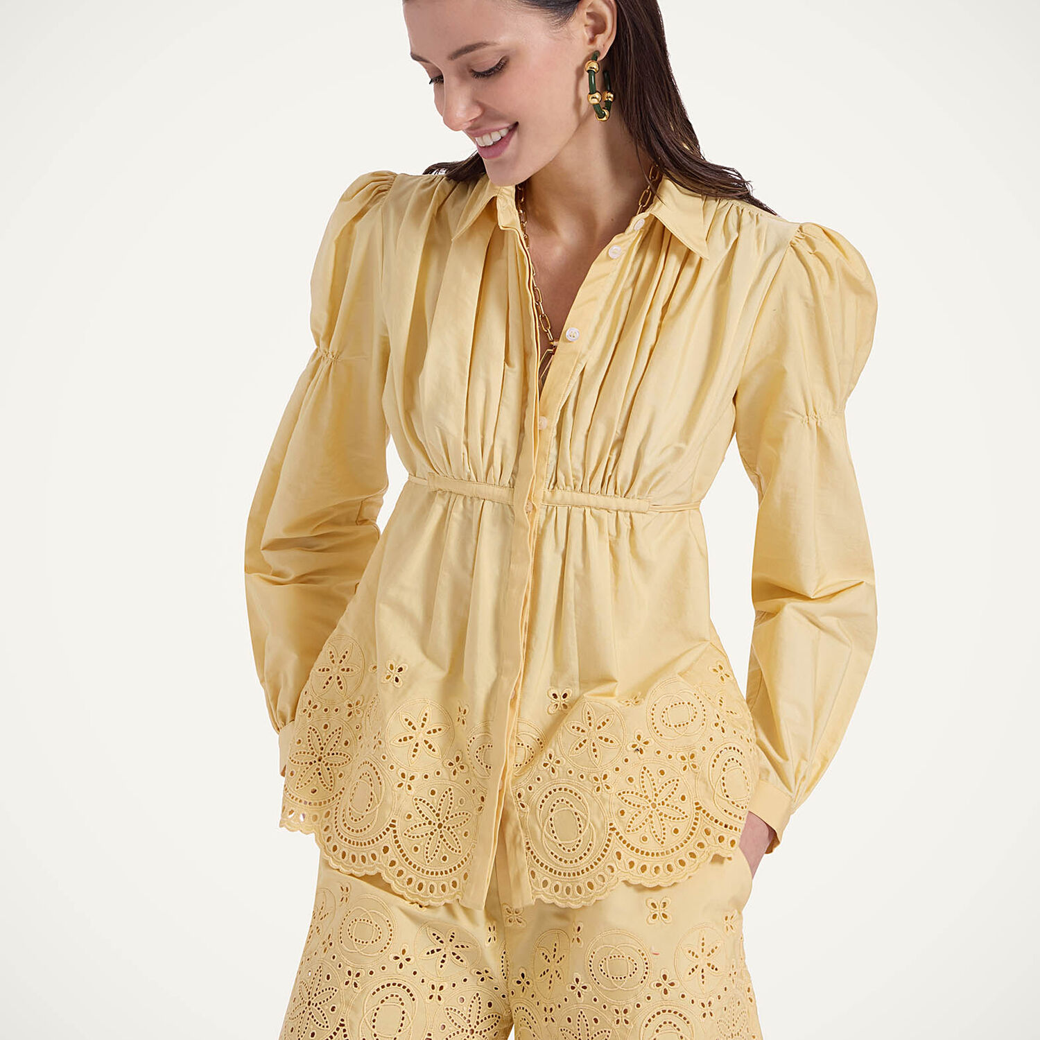 La Doublej Franca Shirt In Eclipse Light Yellow