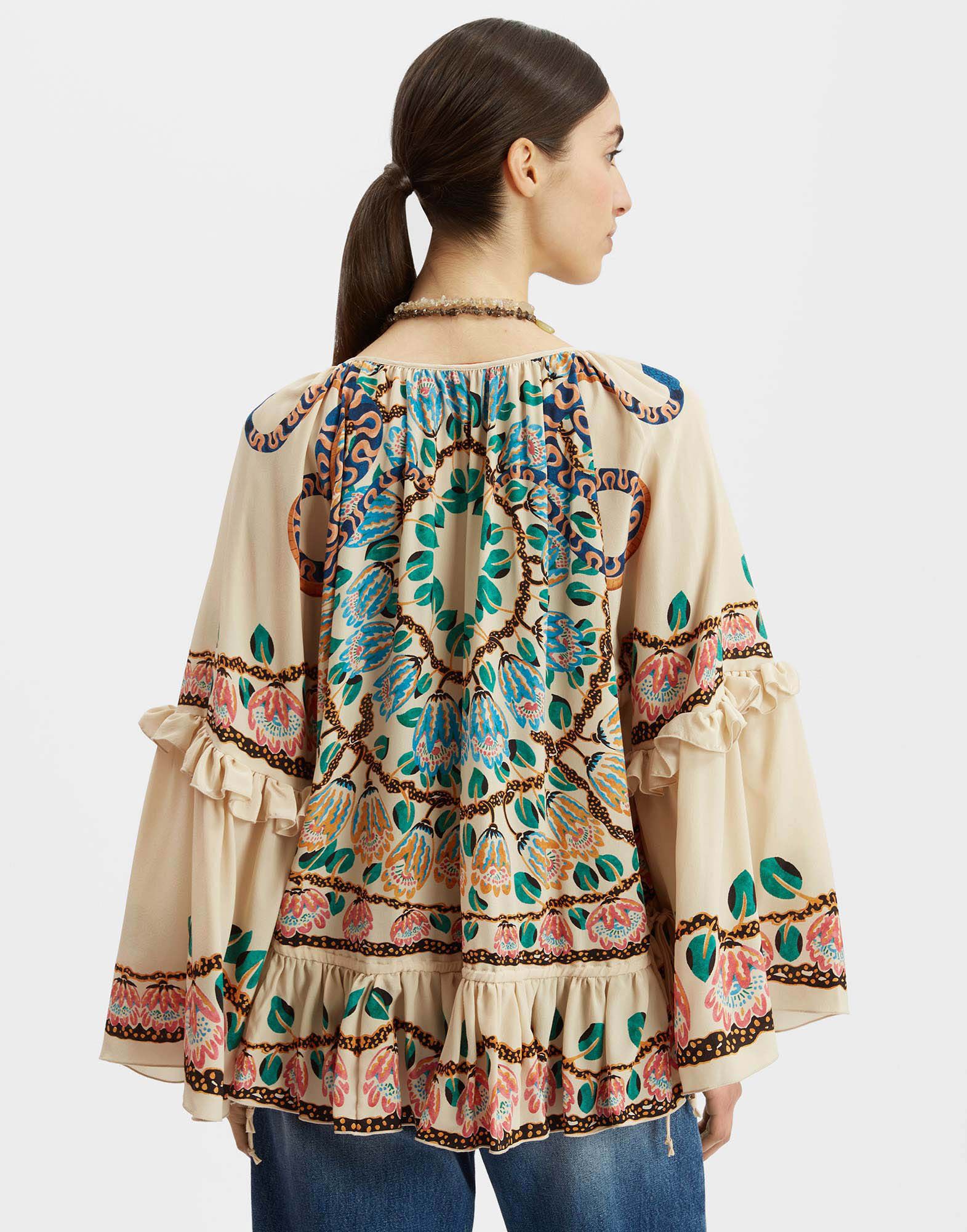 Boho Blouse in Eve Ecru for Women La DoubleJ