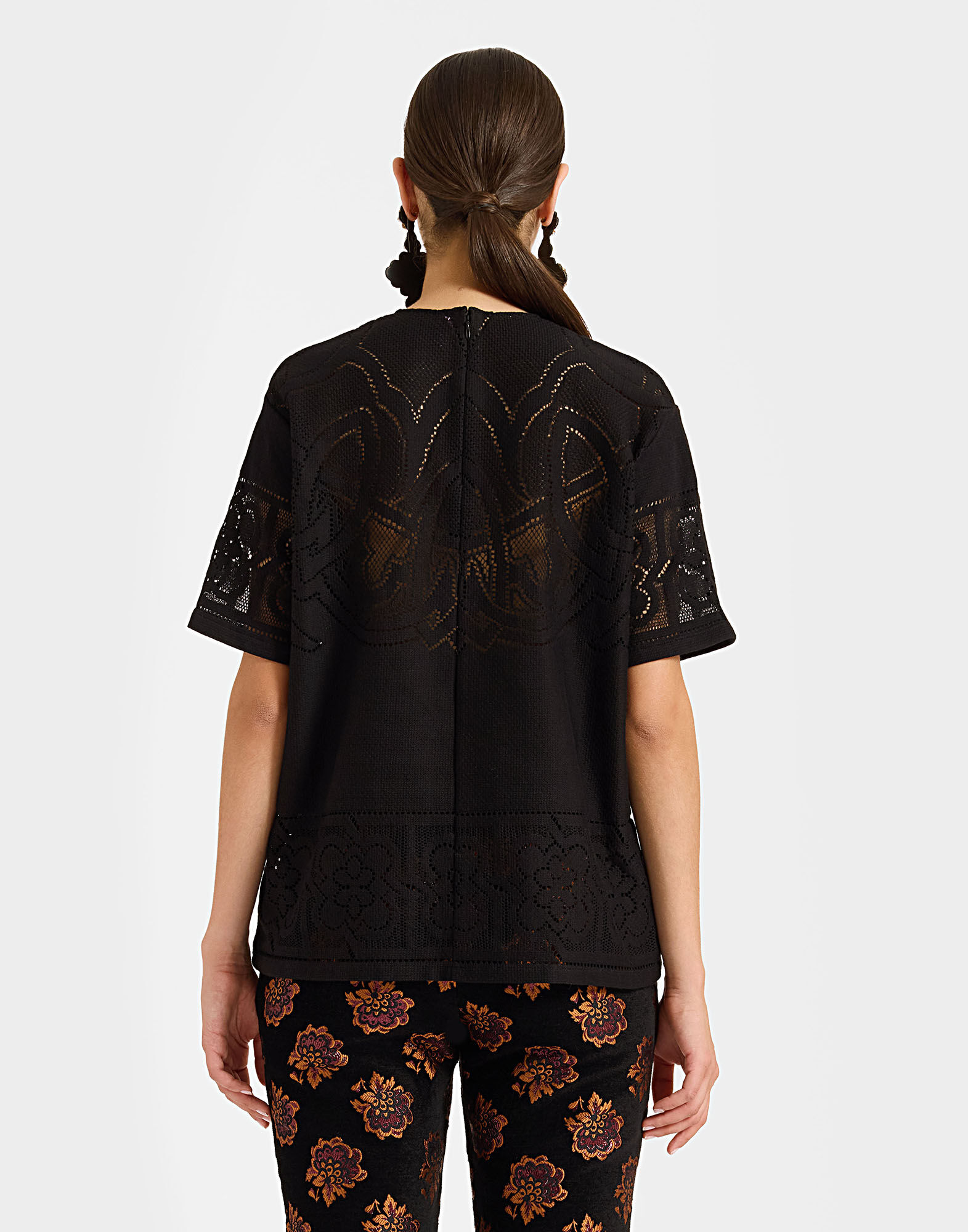 La DoubleJ Lacey House T-Shirt Mini Tiles Black TSH0035JCQ077MIT01BL01