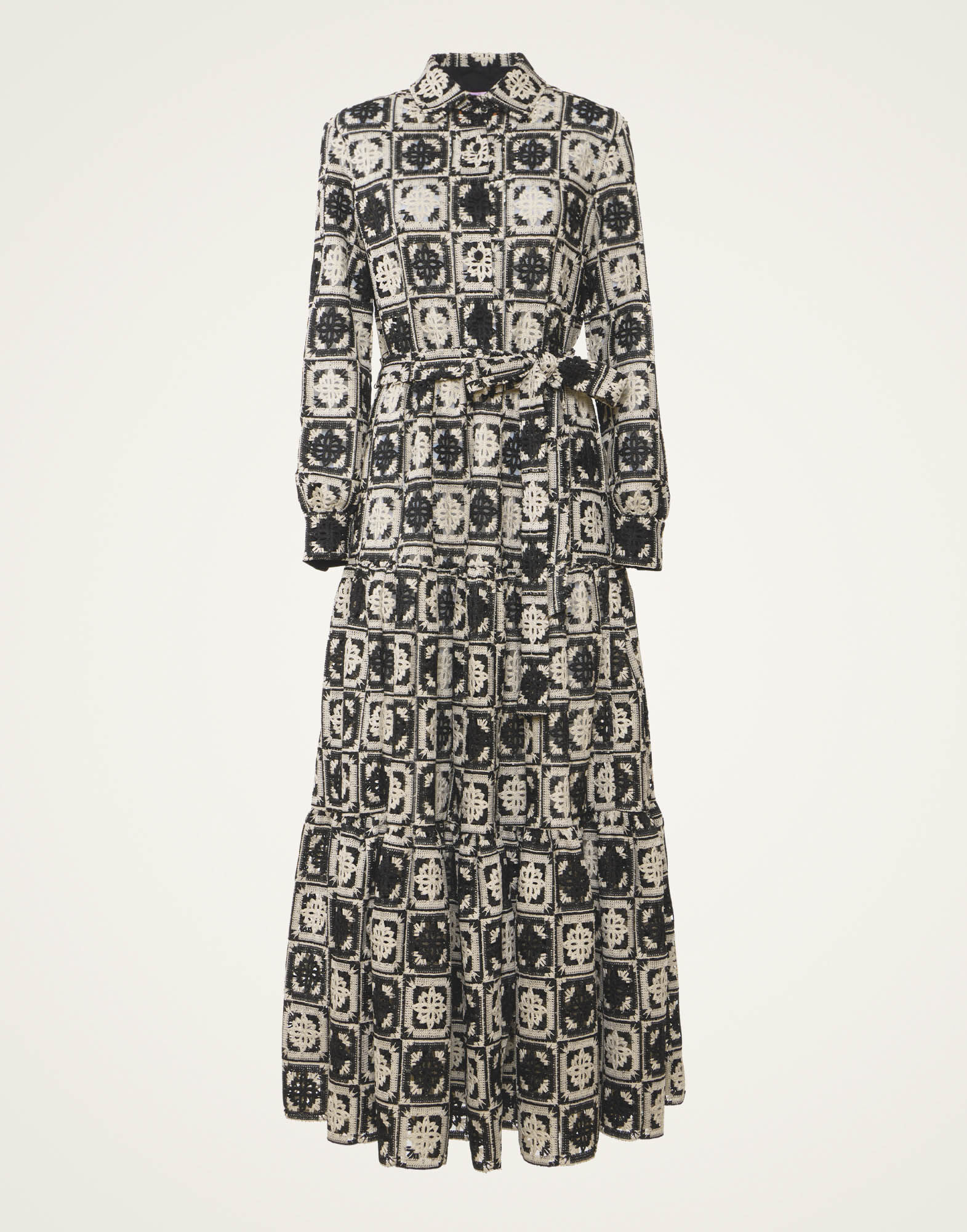 La DoubleJ Bellini Dress Mini Tiles Black DRE0016JCQ077MIT01BL01