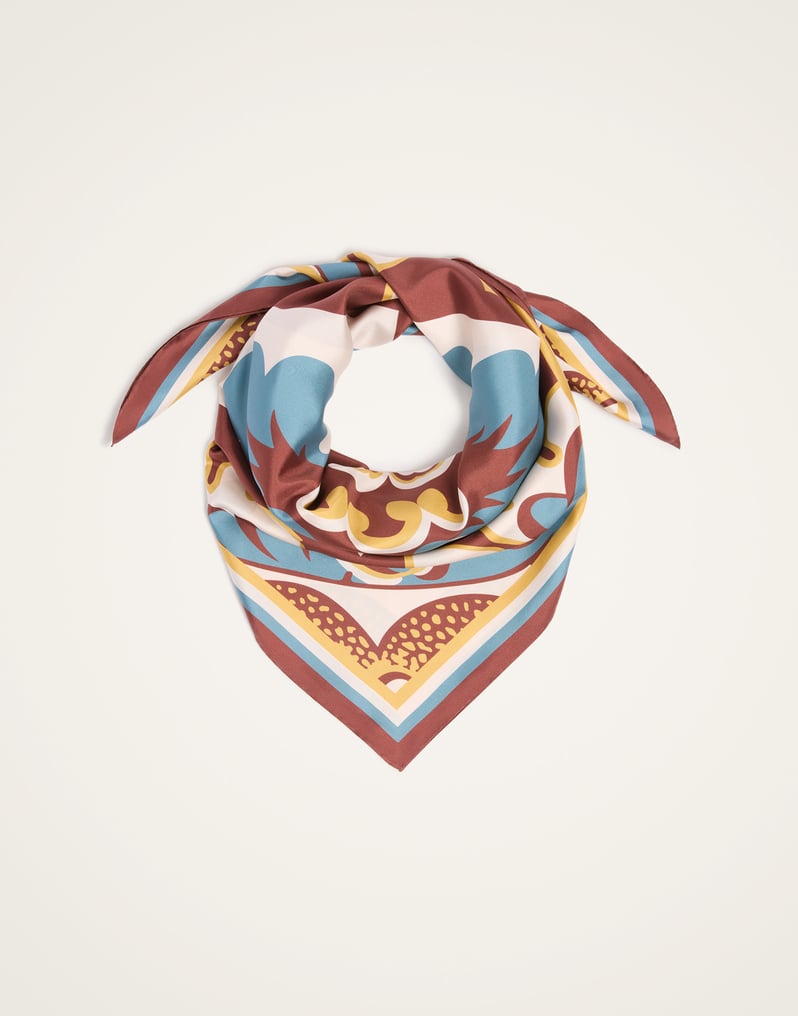 La DoubleJ Foulard 90 La DoubleJ Foulard 90 Palazzo Placée Chocolate SCA0067SIL006PAL08BR07