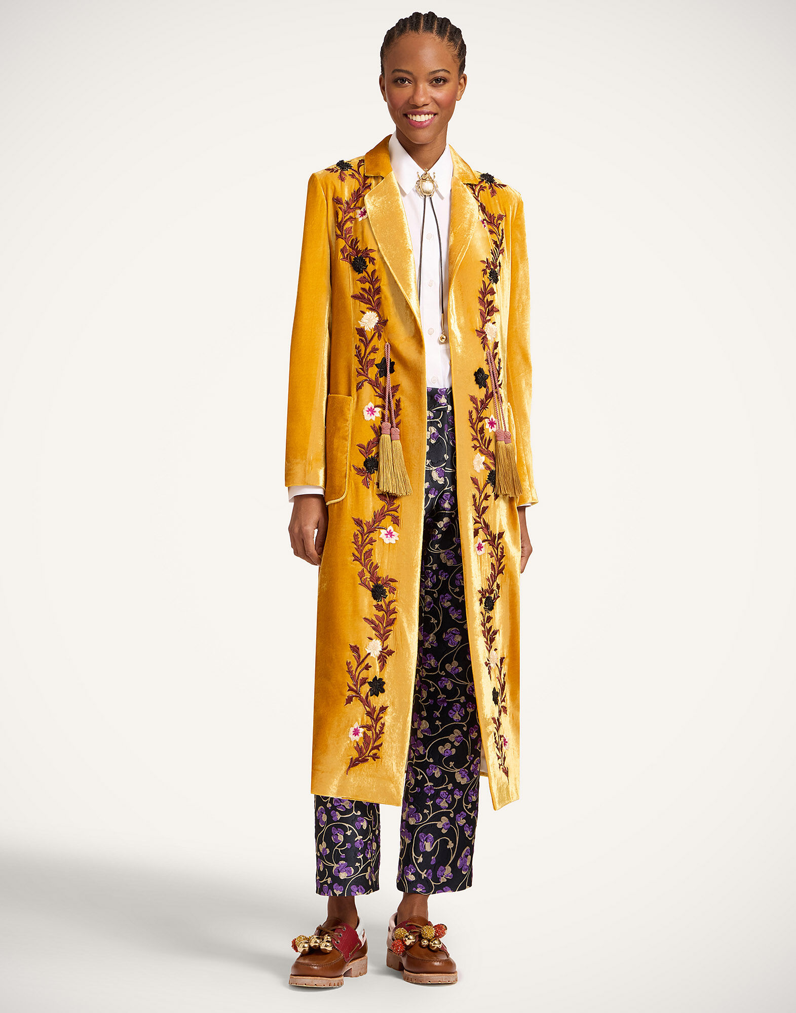 La DoubleJ Duster Coat Solid Yellow JAC0181VEL019SOLIDYE02