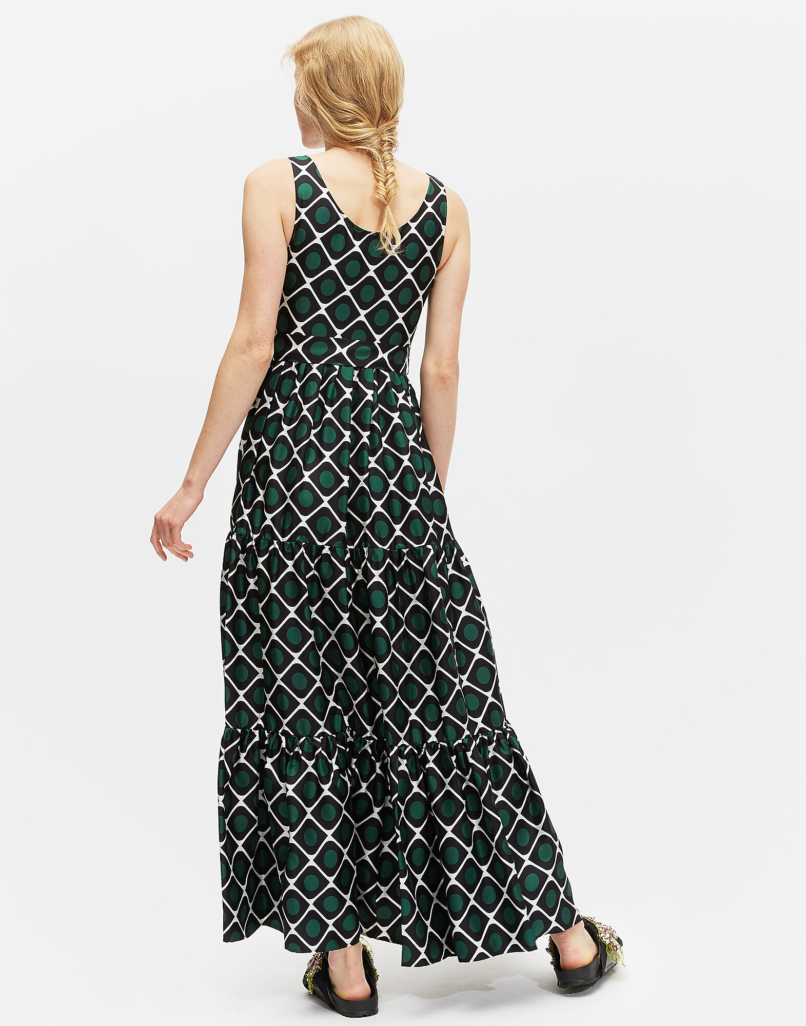 LaDoubleJ Pellicano Dinner Dress Olive DRE0034SIL001OLI0001