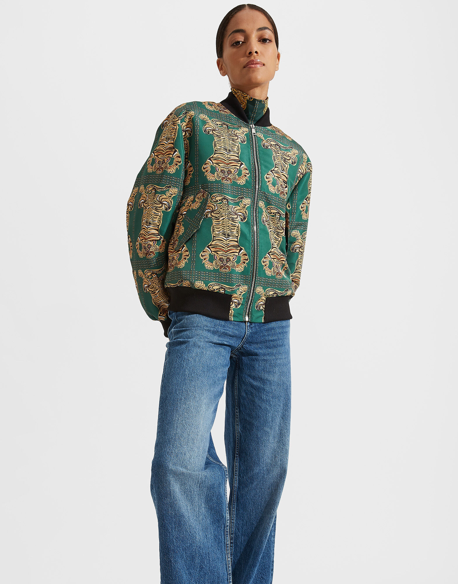 La DoubleJ Bomber Jacket Tiger Tiles JAC0031FAI001TIG0002