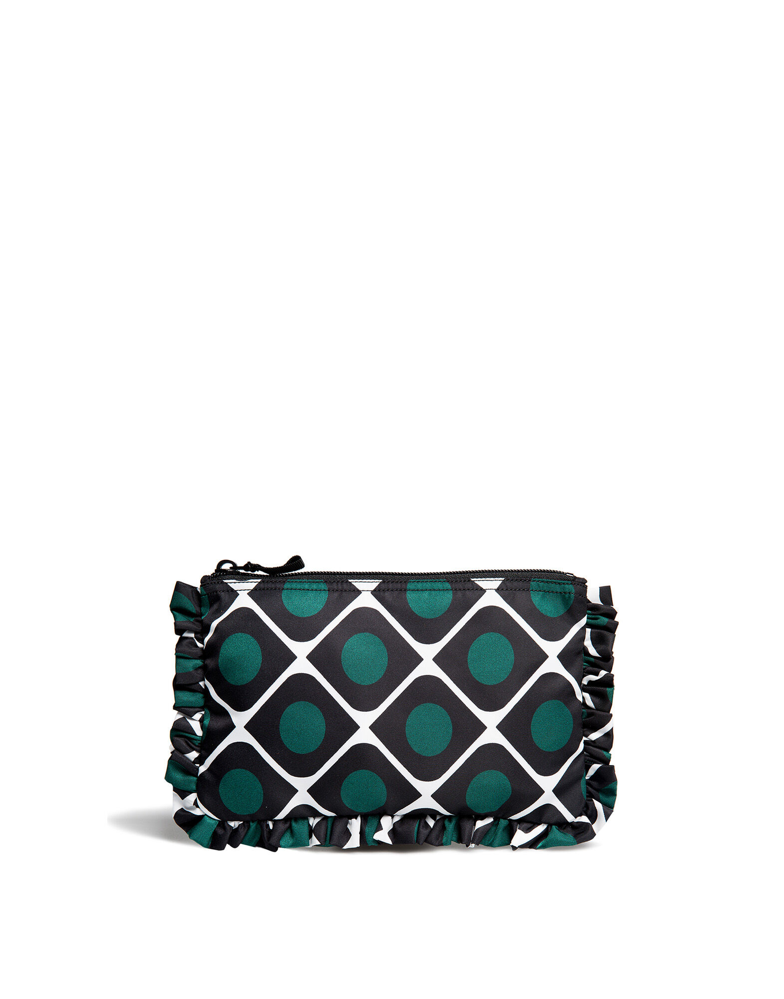 LaDoubleJ Ruffle Clutch Olive BAG0001NYL001OLI0001