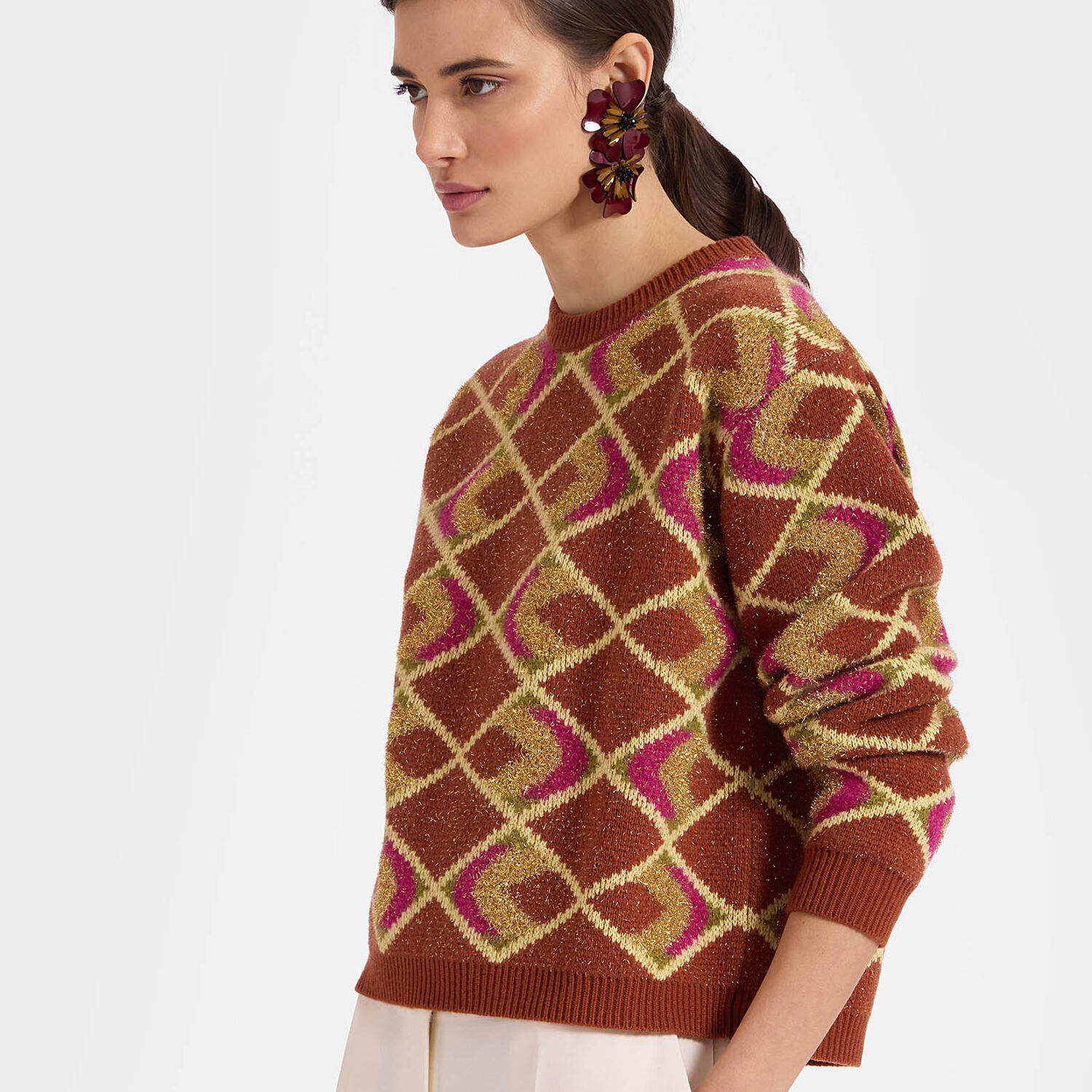 La Doublej Half-light Crewneck In Half-light Brown