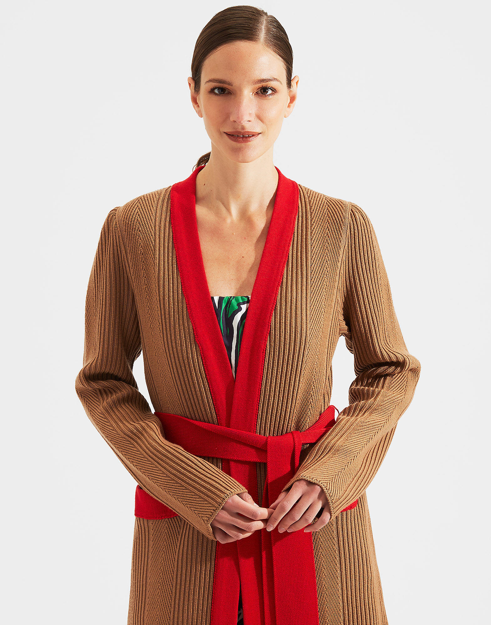 LaDoubleJ Nonna Cardigan Solid Camel PUL0034KNI024CAM0002