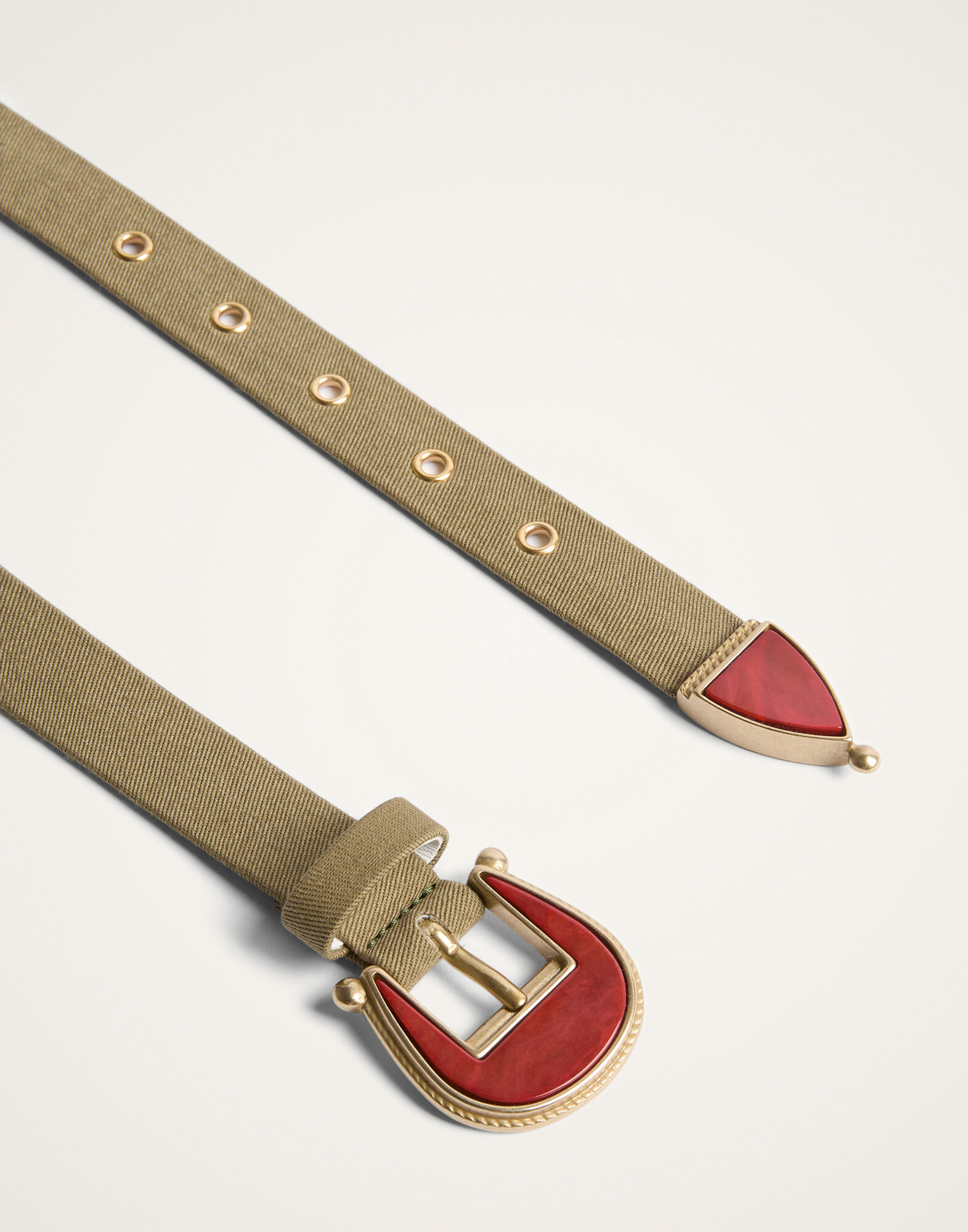 La DoubleJ Cinch Belt Solid Light Beige BEL0013COT089SOLIDBR01