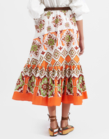 La DoubleJ Sunset Skirt La DoubleJ Sunset Skirt Partenope Placée SKI0068COT039PRT01OR02