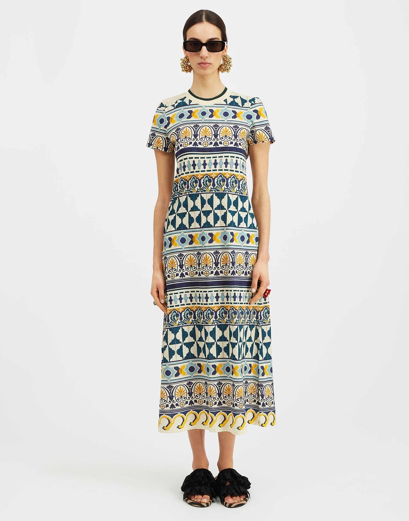 La DoubleJ Sporty Swing Dress La DoubleJ Sporty Swing Dress Casareale Small Placèe Cream DRE0247JER002REA02WH03