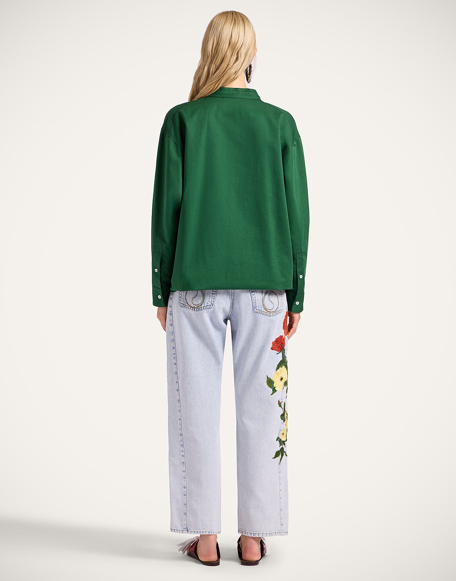 La DoubleJ The Barrel Jean Bloomy Multicolor Red & Yellow TRO0178DEN013VA384BU03