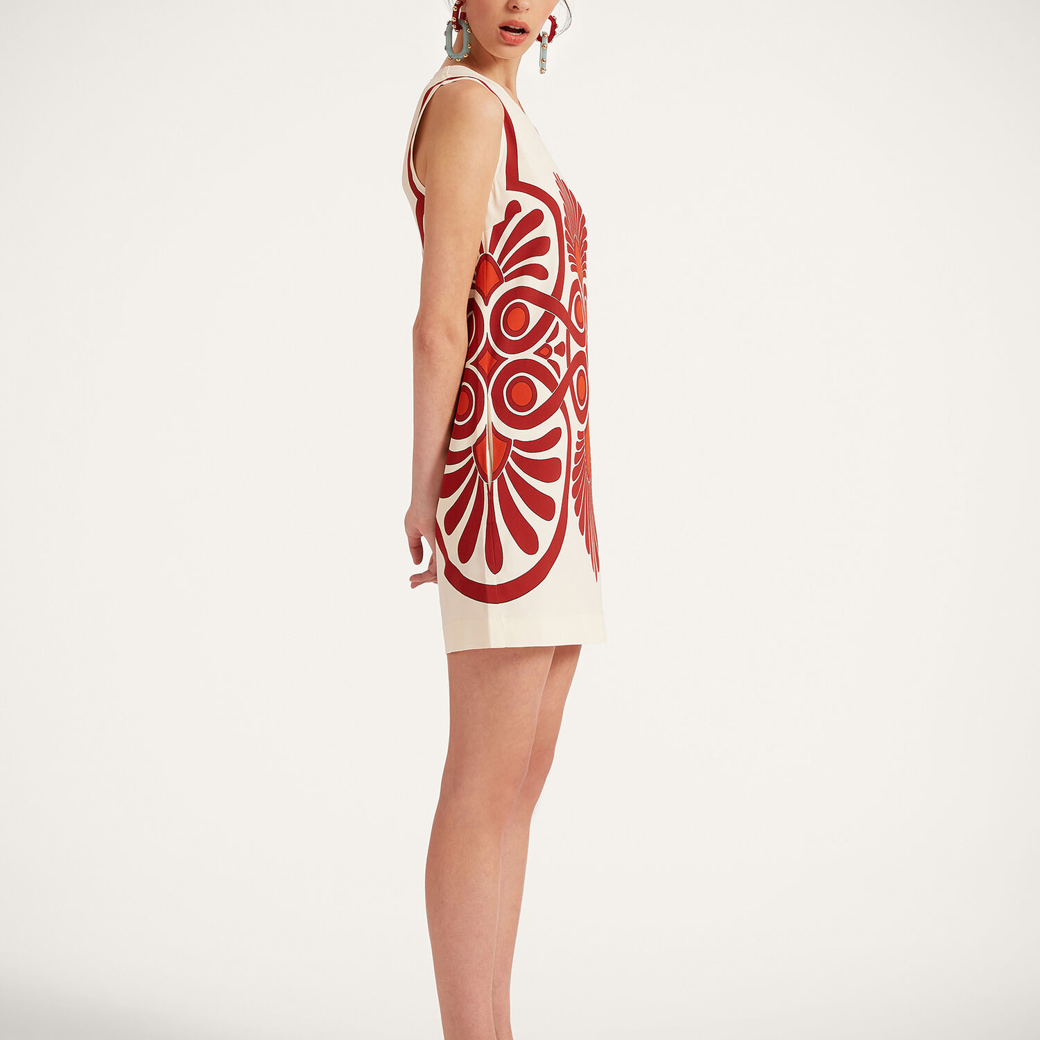 La Doublej Stretch Tunic In Medallion Placée Cream