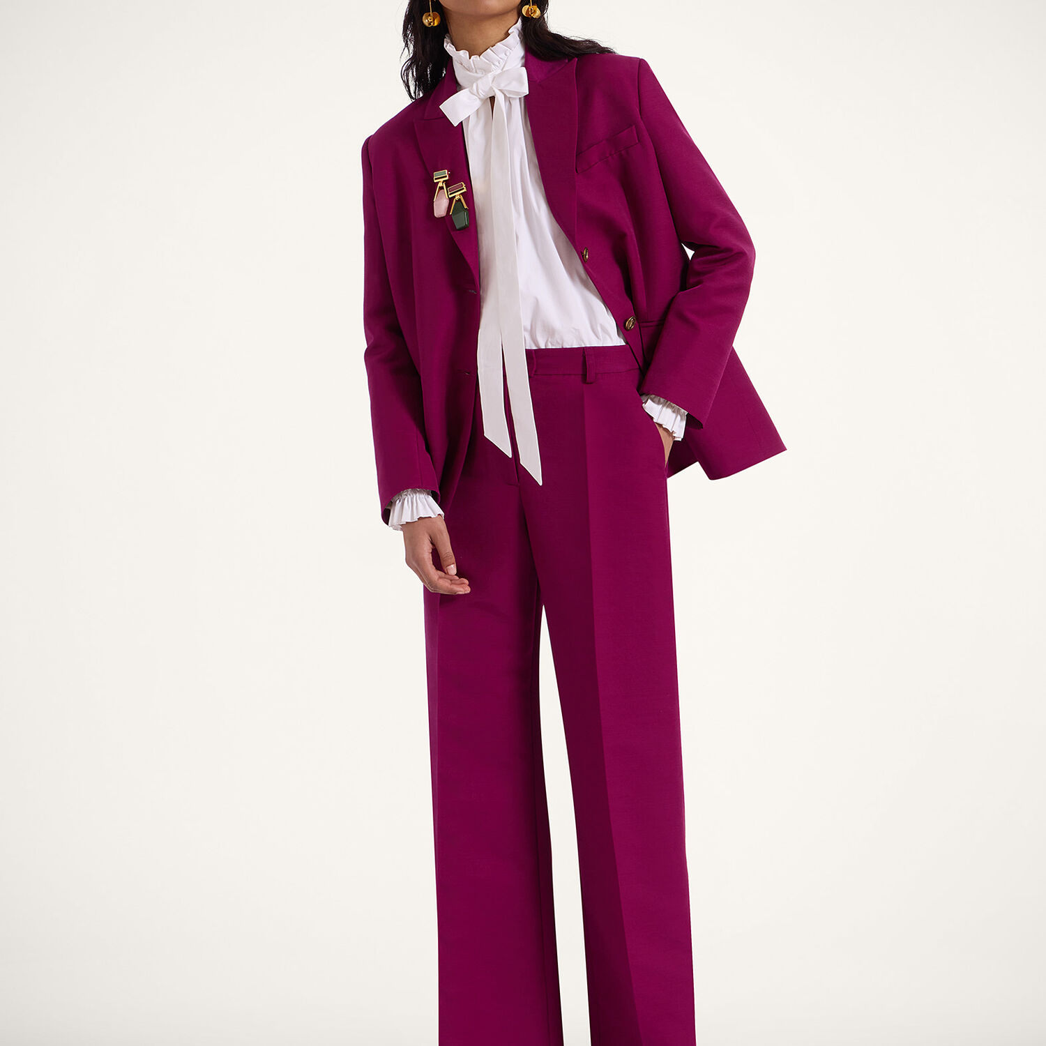 La Doublej Jones Jacket In Solid Purple