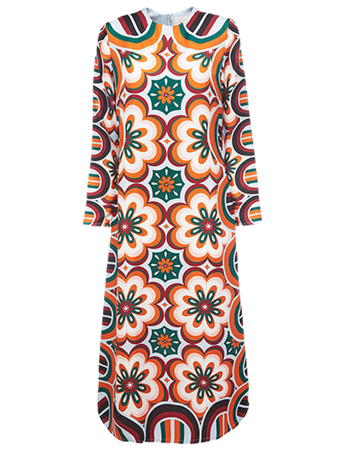 LaDoubleJ Long Sleeve Swing Dress LaDoubleJ Long Sleeve Swing Dress Ciccio Arancio DRE0231SIL006CIC0002