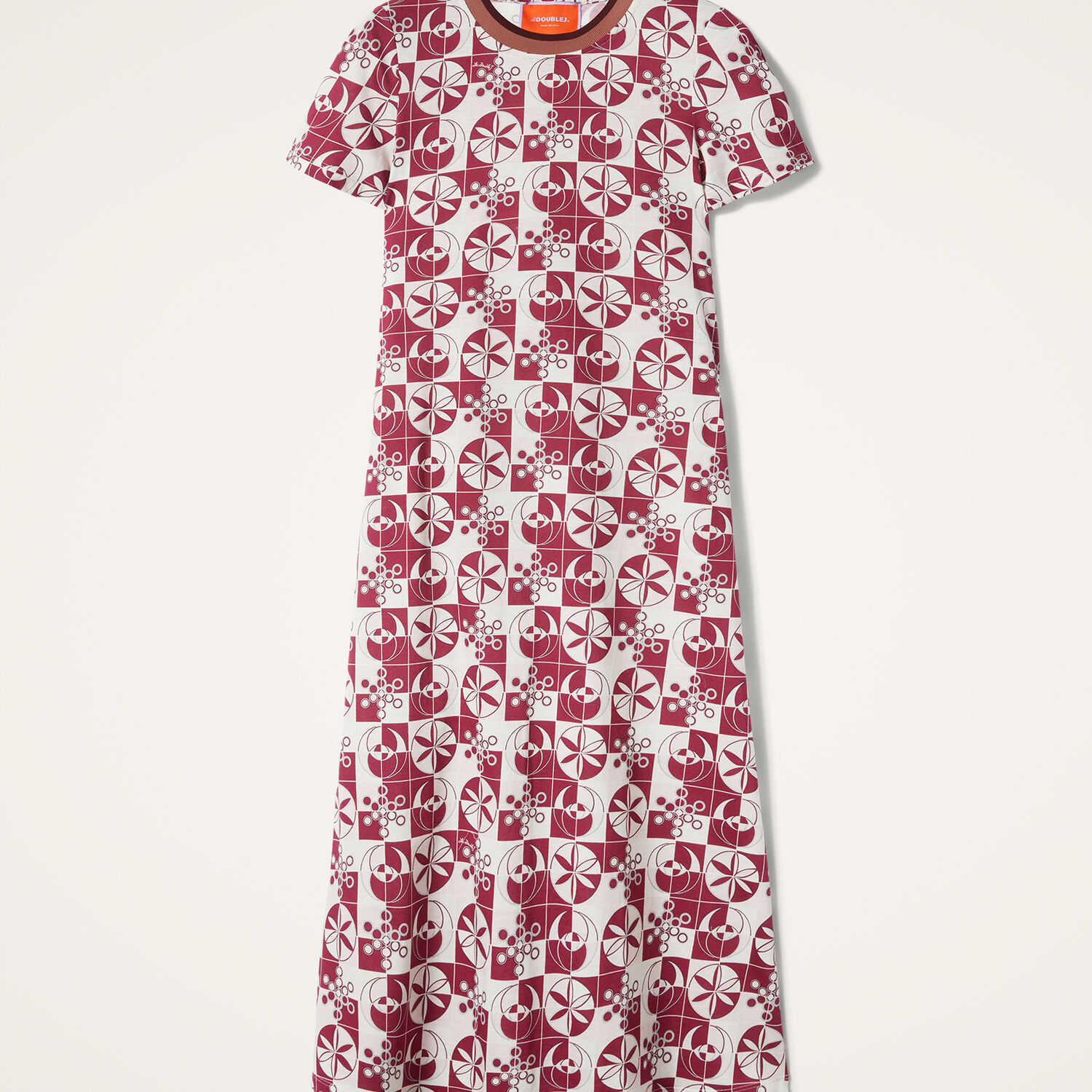 La Doublej La Double J Sporty Swing Dress In Eclipse Burgundy