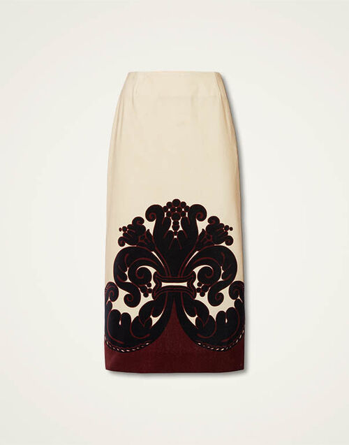La DoubleJ Pencil Skirt Corsini Placée Cream SKI0022COT060INI02WH03