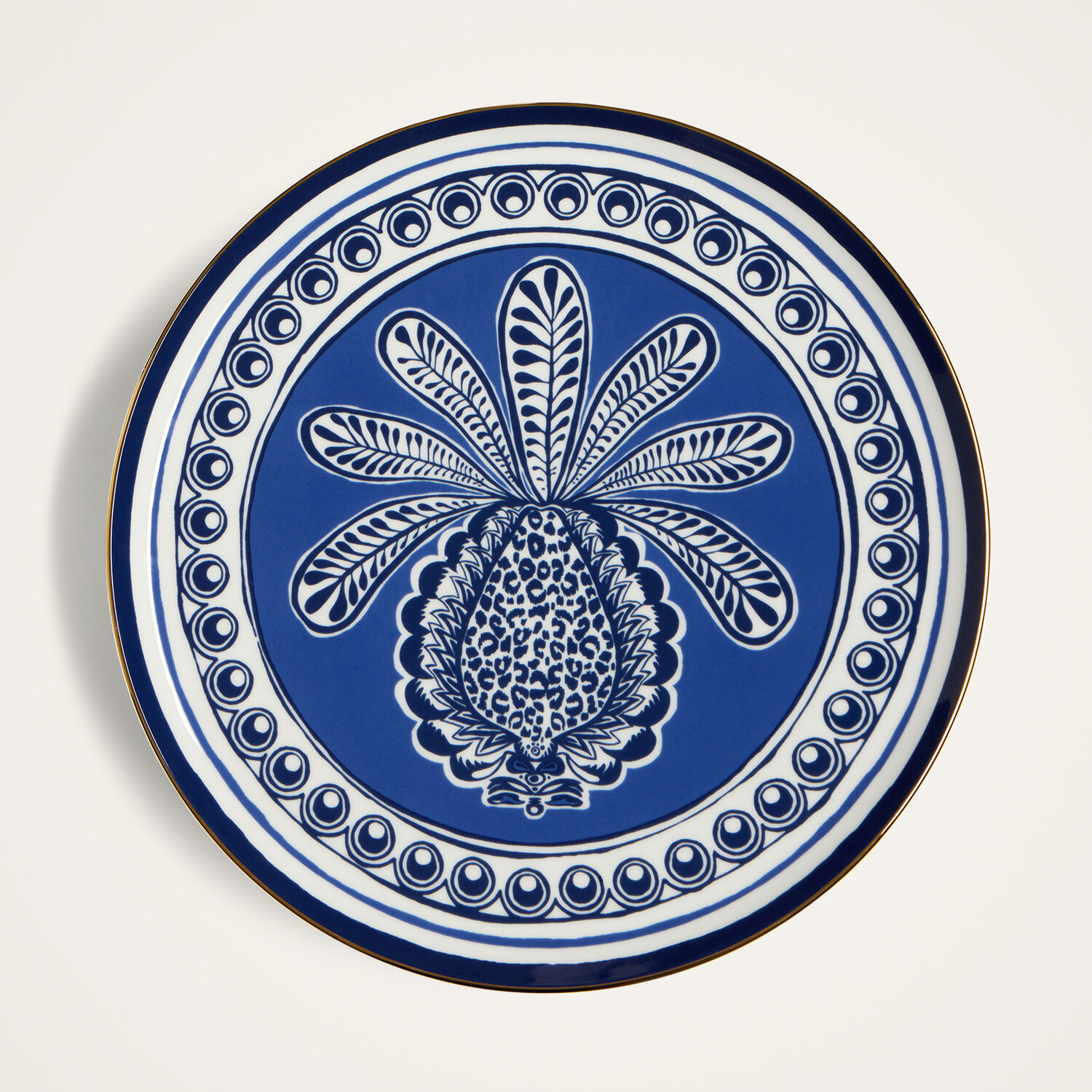 La Doublej Cake Stand In Big Pineapple Blue