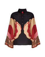 La DoubleJ Shirt And Sassy Poppies Fuxia Plac&eacute;e SHI0061CRE002PPP0004