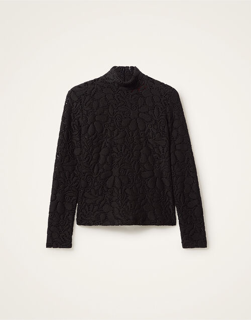 La DoubleJ Lacey Turtleneck Solid Black TOP0171LAC003SOLIDBL01