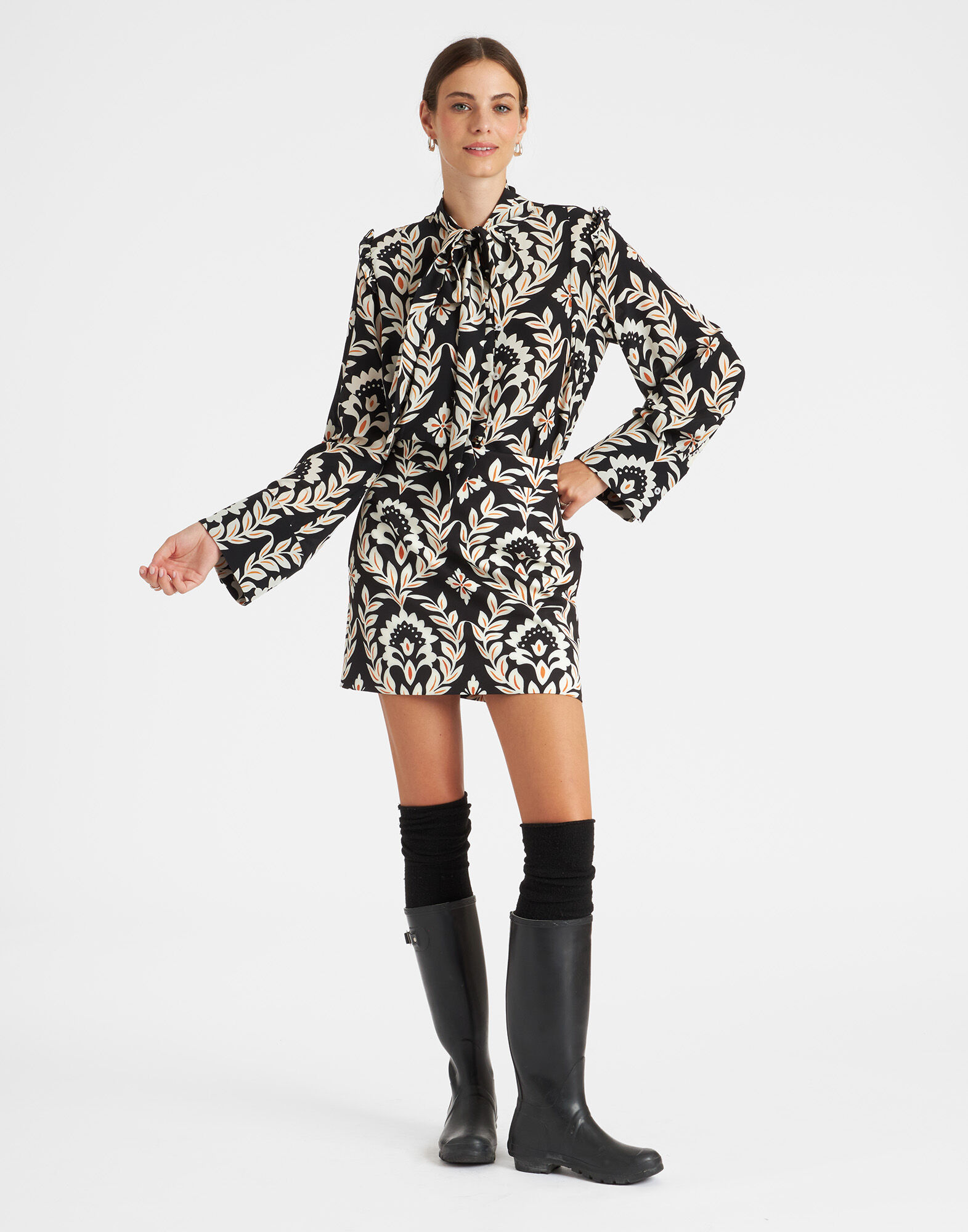 ワンピース La DoubleJ SHIRT DRESS WITH BELT (DRE0441_COT001ORH0001) La DoubleJ LA DOUBLEJ SHIRT DRESS WITH BELT | baltini