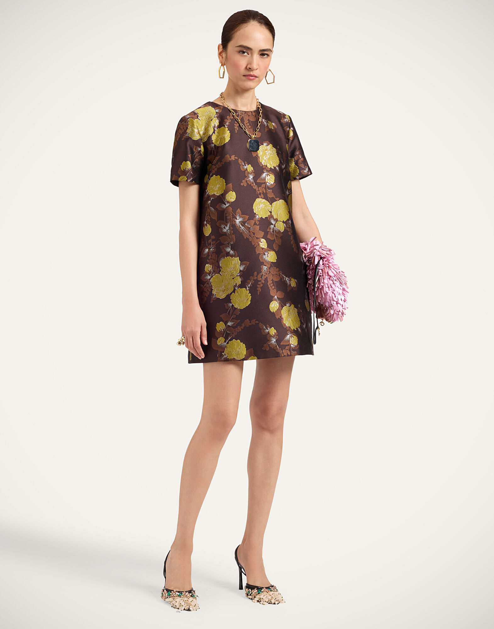 La DoubleJ Mini Swing Dress Devon Brown DRE0658JCQ141DEV05BR02