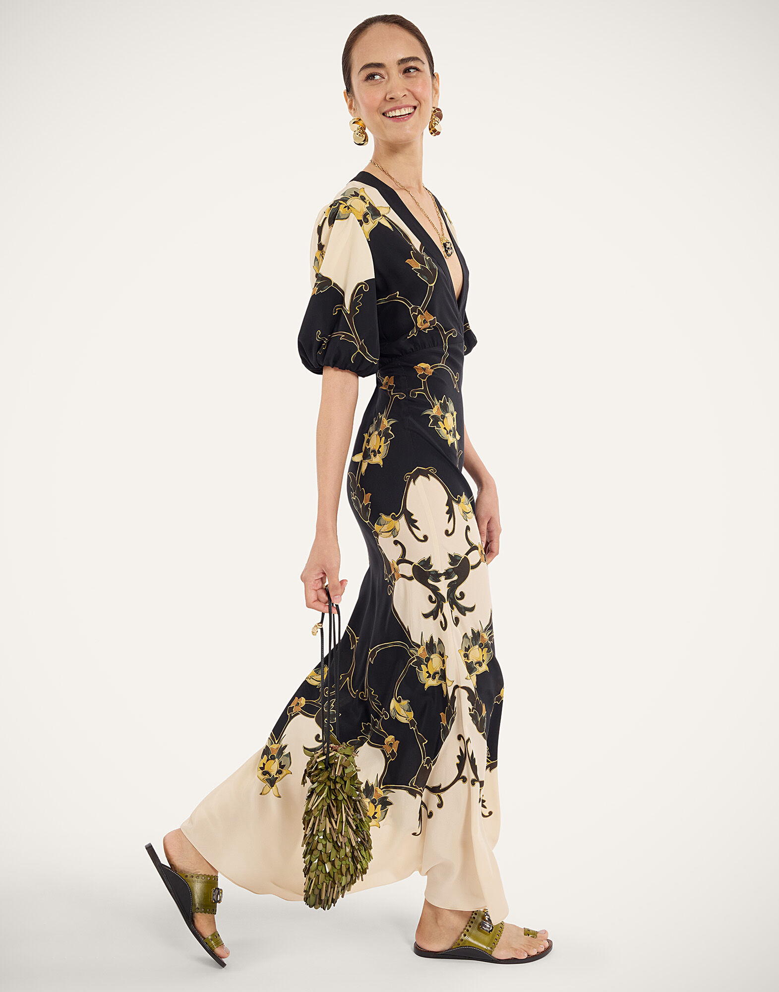 La DoubleJ Marlene Dress Buttercup Plac&eacute;e Black DRE0869CRE001BTC03BL01