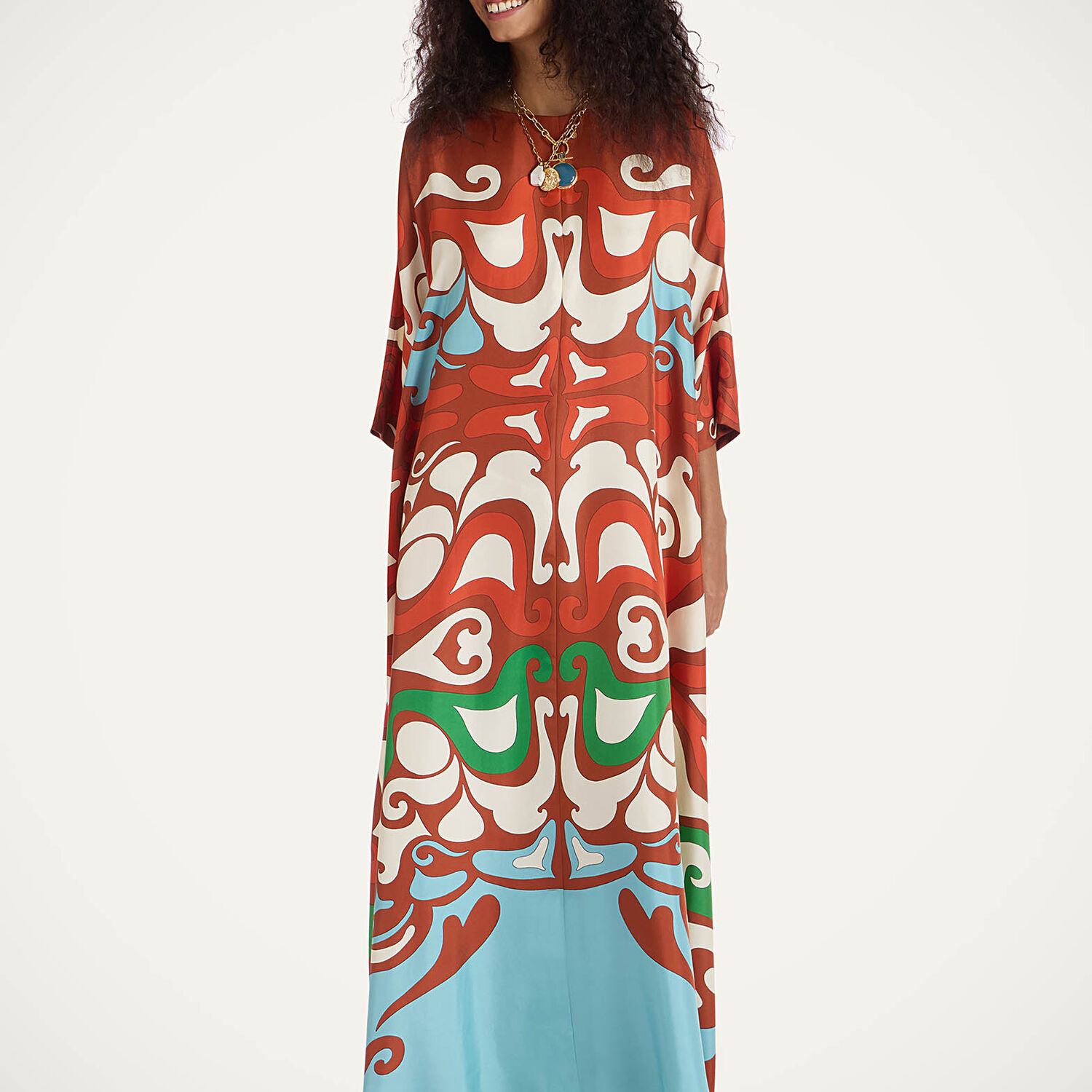 La Doublej Muumuu Dress Round Neck