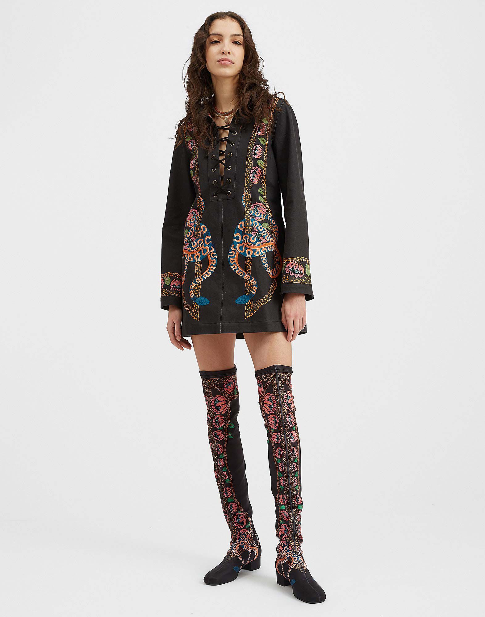 La DoubleJ Chiara Dress Eve Black DRE0688DEN001EEC01BL01