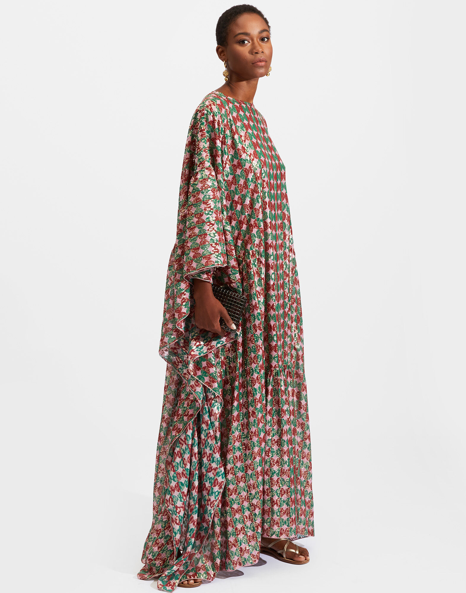 La DoubleJ Cascata Kaftan Mezzaluna Pink DRE0404FCP004MEZ0002