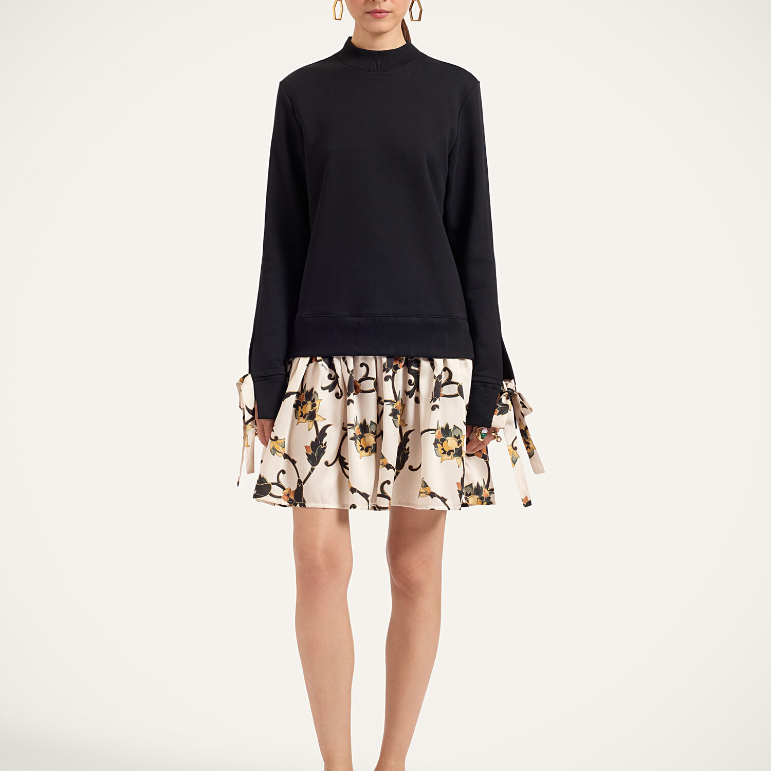 La Doublej Sporty Dress In Buttercup Black