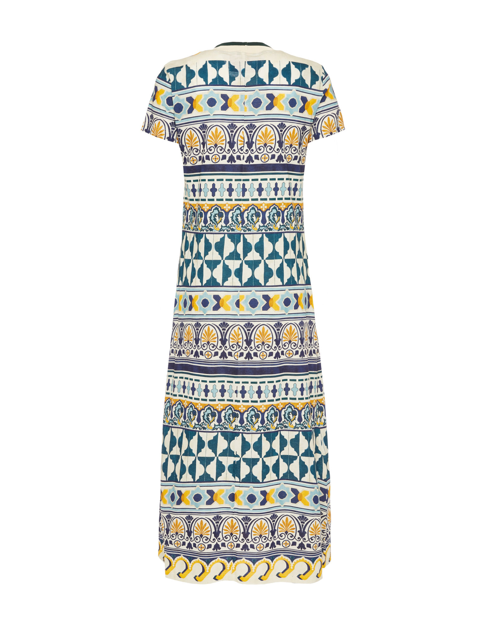 La DoubleJ Sporty Swing Dress Casareale Small Plac&egrave;e Cream DRE0247JER002REA02WH03