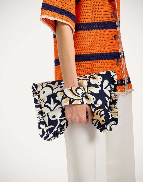 La DoubleJ Hand Pochette Selva Blue BAG0059COT005SEL06BU03