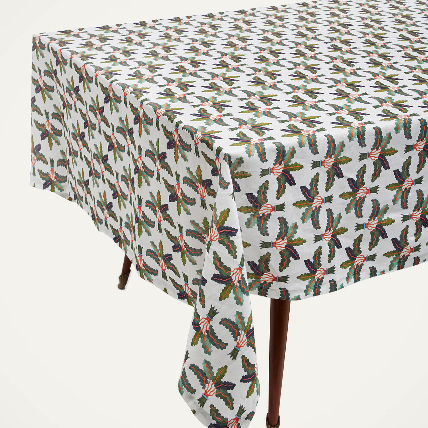  La Doublej Tablecloths Gend - Large Tablecloth (180x350) Linen Palms One Size 100% Linen 
