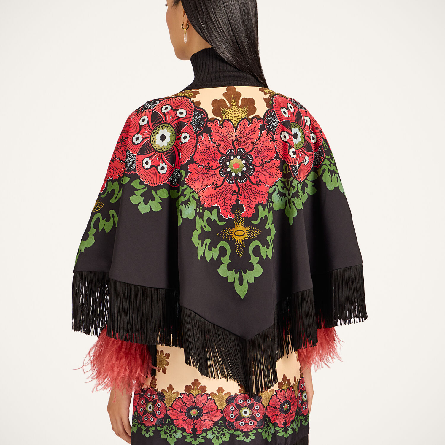  La Doublej Outerwear Women - Reversible Mini Poncho Bounty Placée Red One Size 96% Viscosa 4% Elastane 