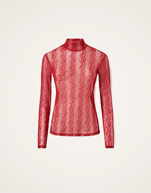 La DoubleJ Lacey Turtleneck Solid Brick Red TOP0180LAC007SOLIDRE06