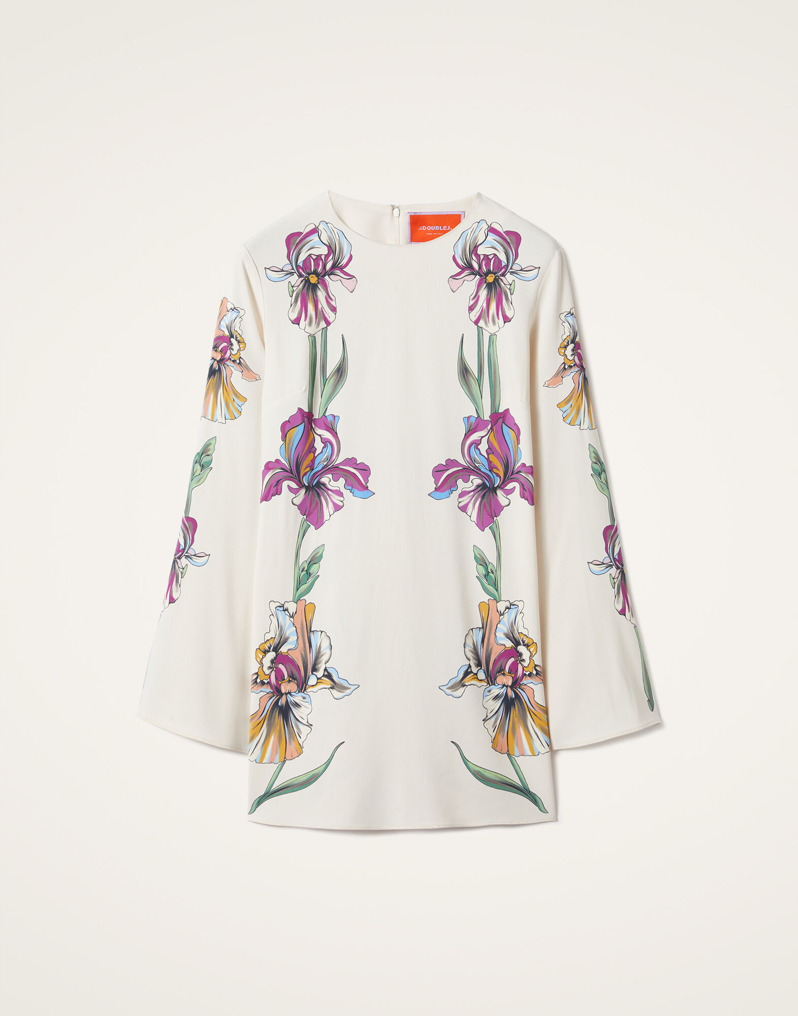 La DoubleJ Mini Supremes Swing Dress Iris Plac&eacute;e Ivory DRE0619VIS011IRS07WH04