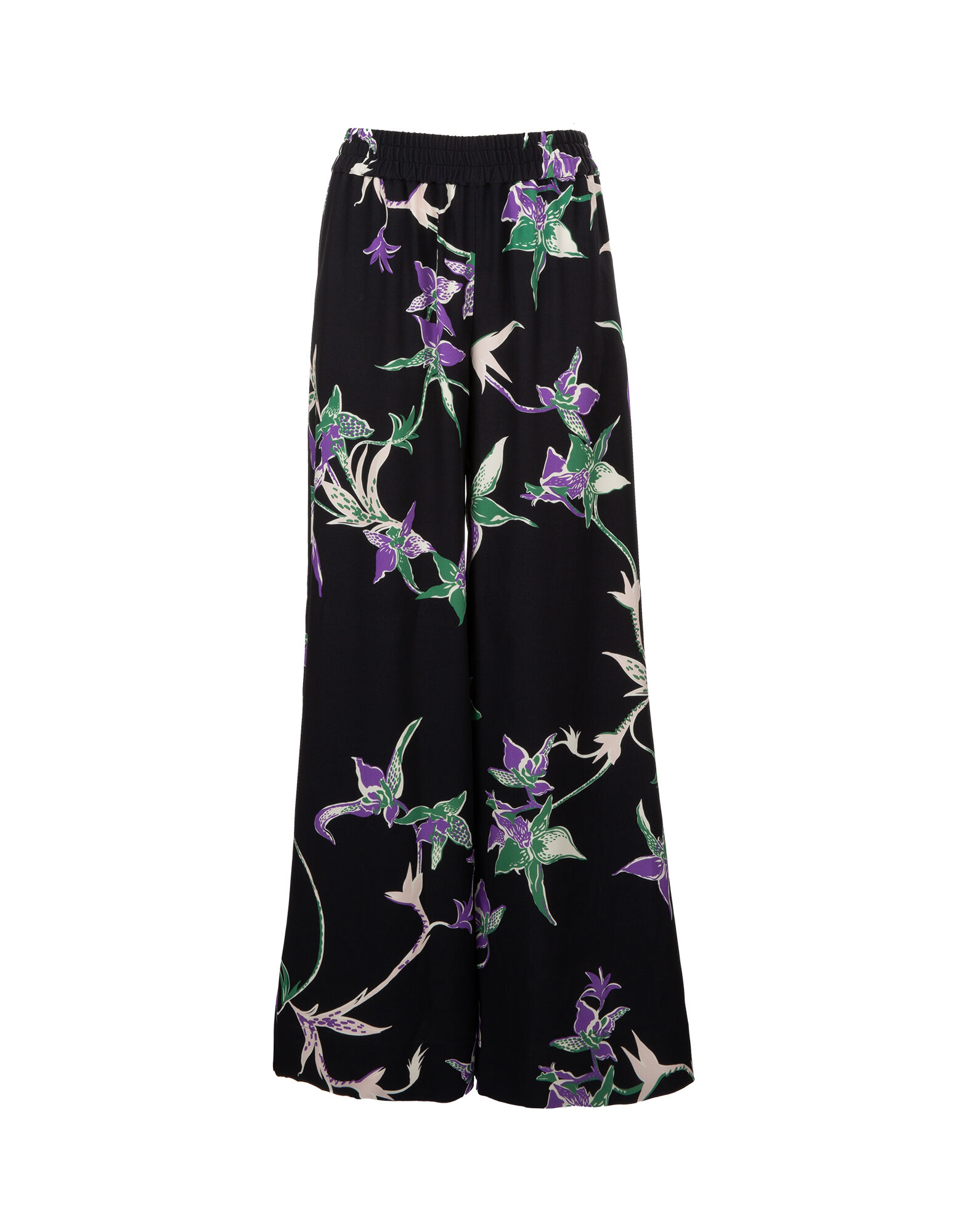 LaDoubleJ Palazzo Pants Orchidee Nero TRO0003SAB001ORC0003