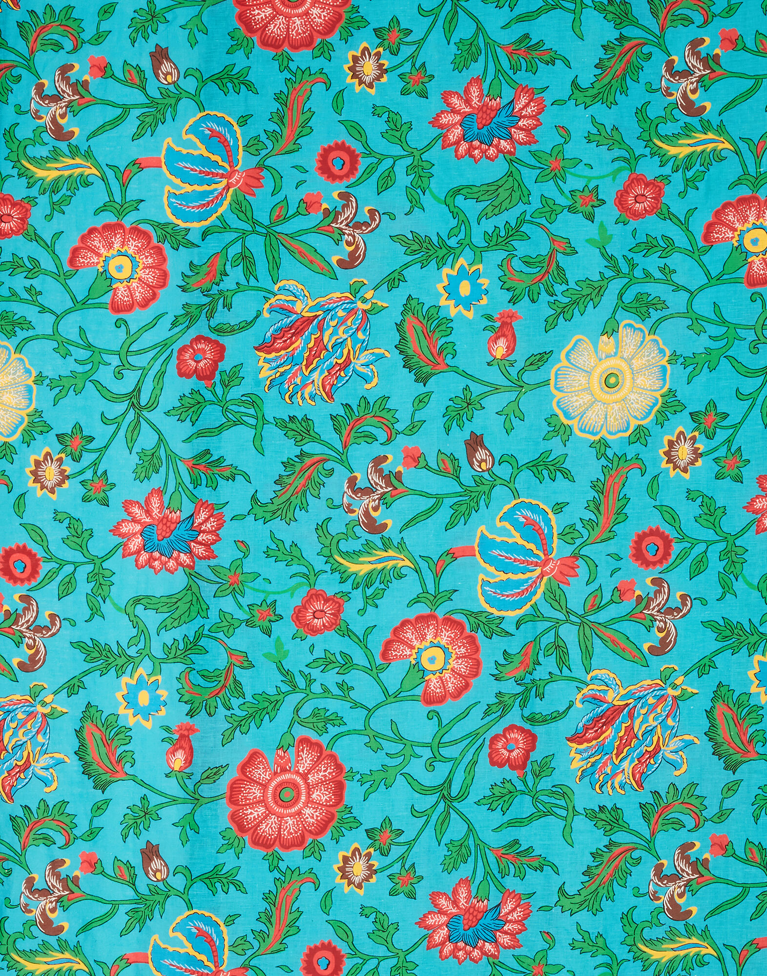 La DoubleJ Small Tablecloth Dragon Flower Turchese TBC0001LIN001DRA0005