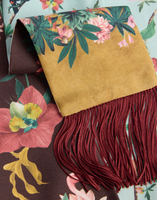 La DoubleJ Skinny Scarf La DoubleJ Skinny Scarf Zooflora Placée Light Blue SCA0075SIL006ZOF06BU01