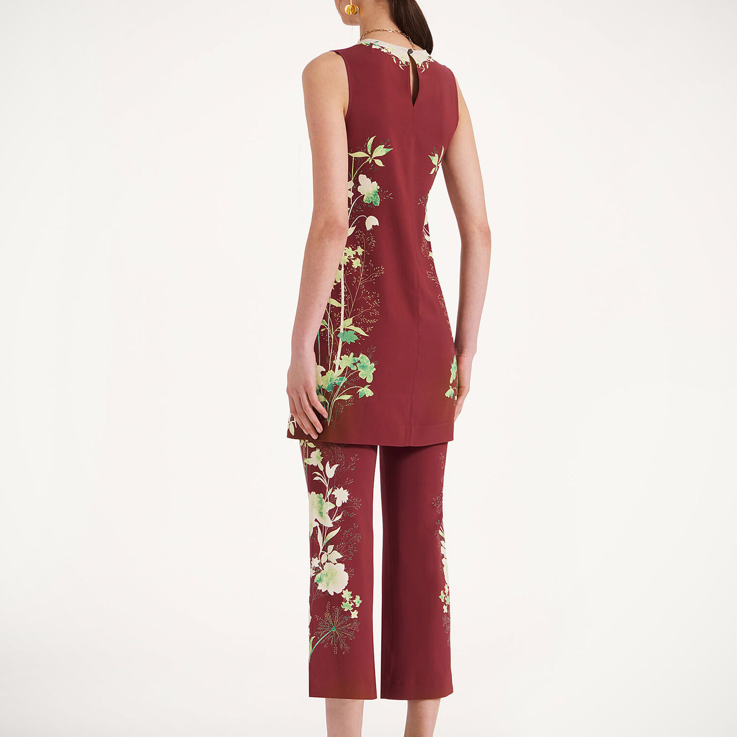 La Doublej Tunic-style Top In Woodland Placée Burgundy