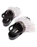 LaDoubleJ LDJ X Fabrizio Viti Feathered Berkley Sandal LaDoubleJ LDJ X Fabrizio Viti Feathered Berkley Sandal Daisy SHO0003RAS003DAI0001
