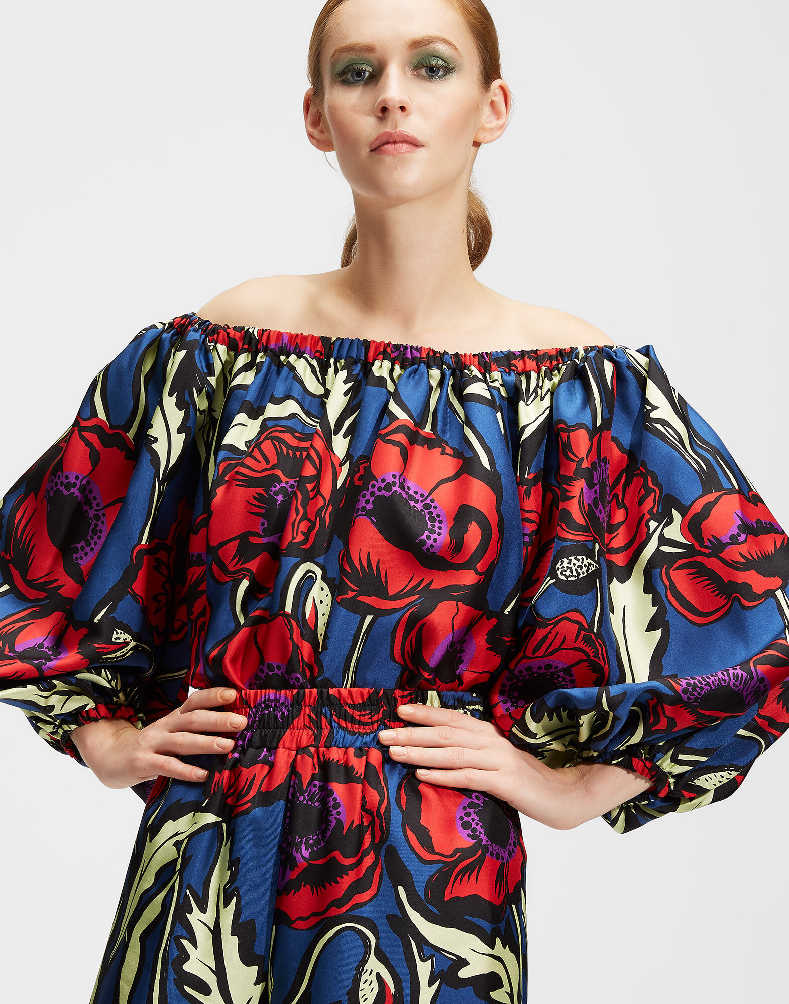 LaDoubleJ Paloma Shirt Big Blooms SHI0043SIL001PFI0001