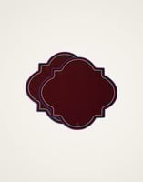 La DoubleJ Medallion Placemats Set Of 2 La DoubleJ Medallion Placemats Set Of 2 Solid Bordeaux PMT0028ACR003SOLIDRE02