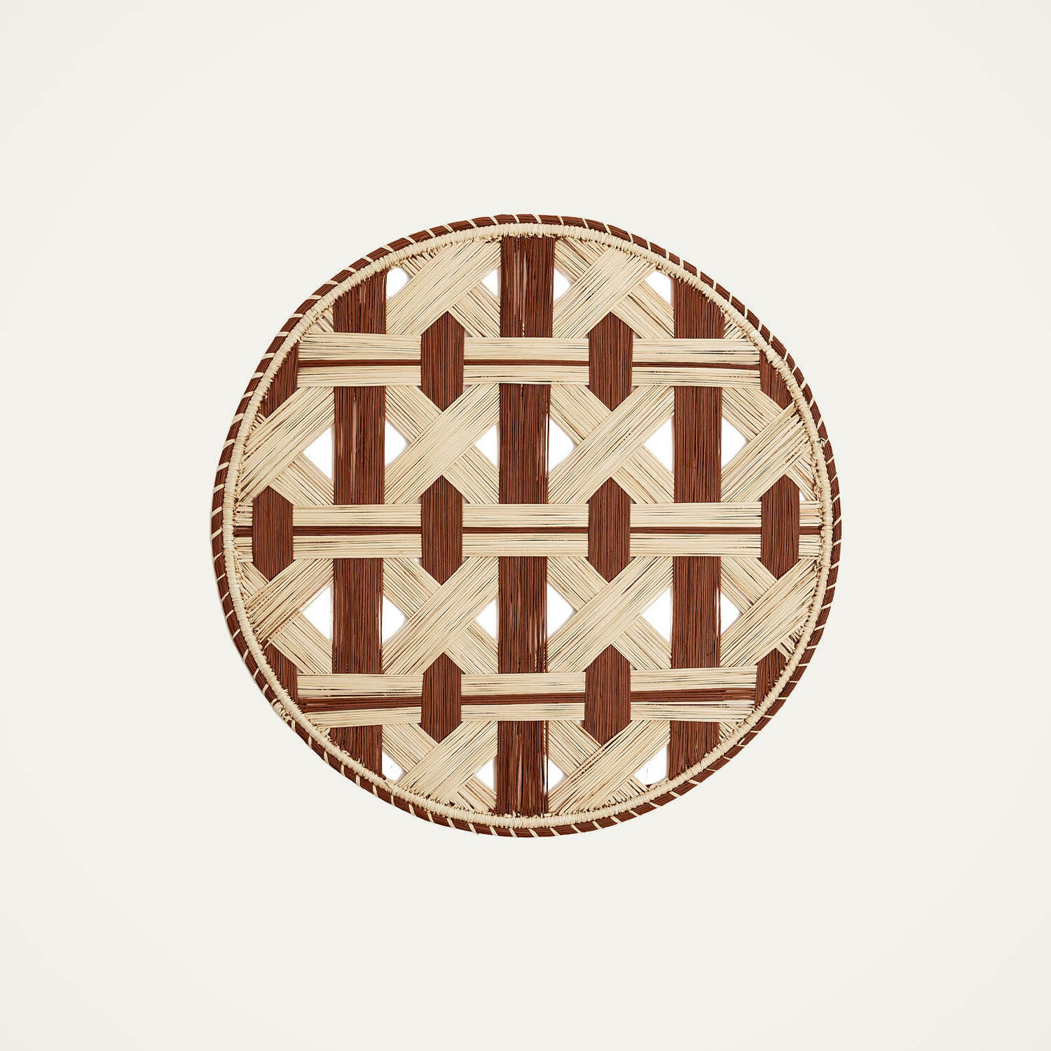 La Doublej Raffia Placemats Set Of 2 In Napoli Cioccolato