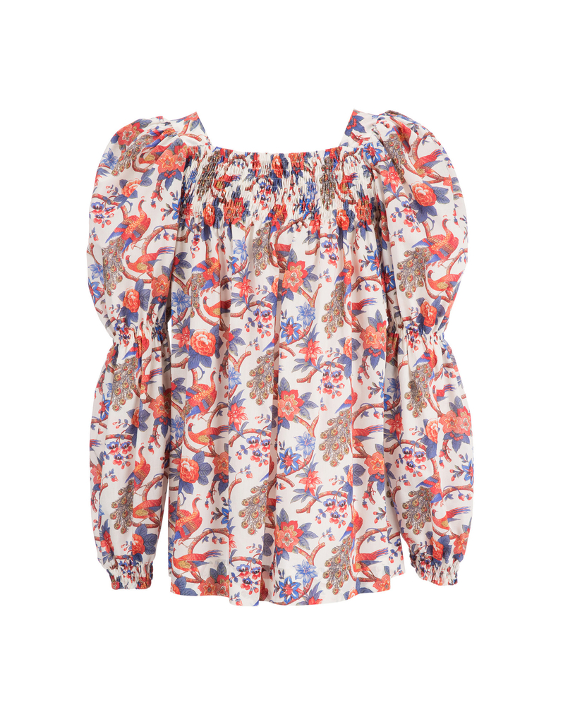 LaDoubleJ Peasant Top LaDoubleJ Peasant Top Pavone SHI0009COT003PAV0002